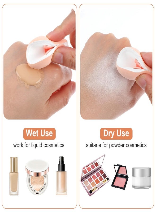 Exclaith 10 Pcs 0.6inch Thick Round Makeup Sponge Puff for Foundation, Cushion Puff for Face Make Up Sponges for Liquid Cream Powder Soft and Reusable - Image 3